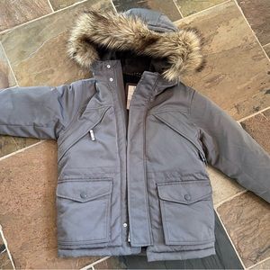 Boys Size Small GAP Coldcontrol Max Water-Resistant Coat / Jacket Grey